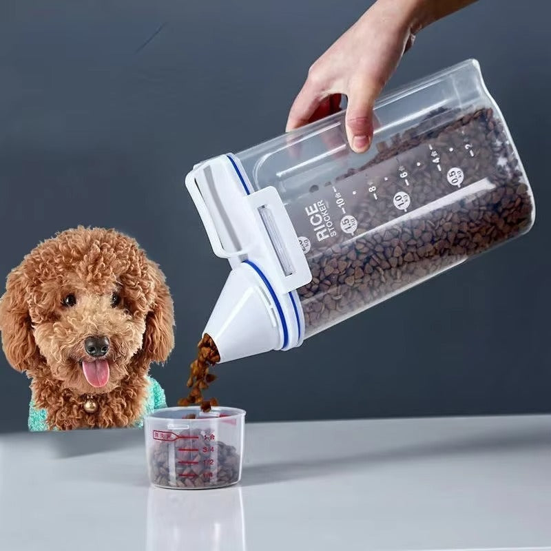 Dog Cat Food Pail Plastic Storage Tank | Pet Plus